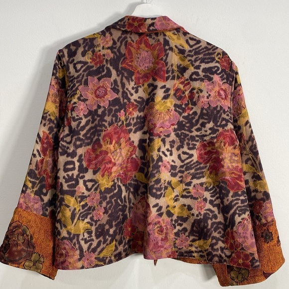 Coldwater Creek Stunning Reversible Floral Jacket PM - Picture 7 of 11